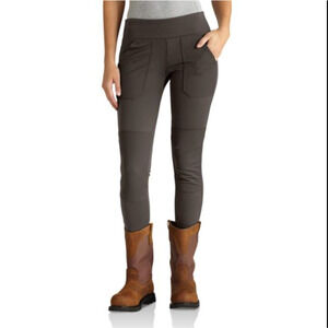 Carhartt Force Fitted Midweight Utility Pants Legging Women’s Size L 12/14 Brown